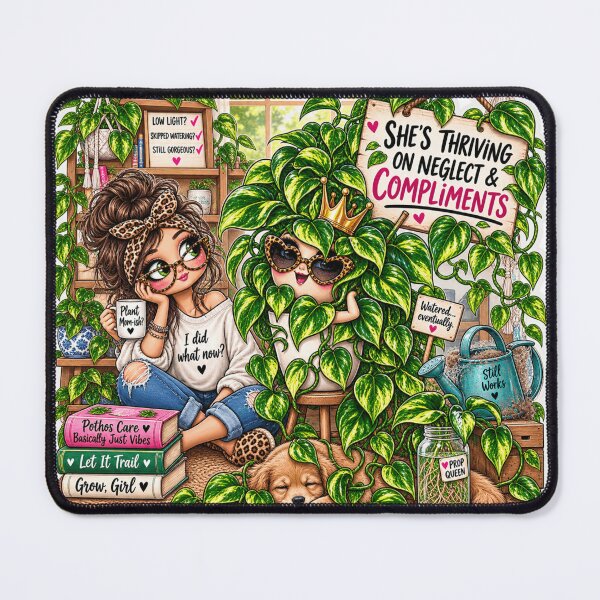 Item preview, She’s Thriving on Neglect and Compliments – Funny Pothos Plant Mom designed and sold by CottageGardenCo.