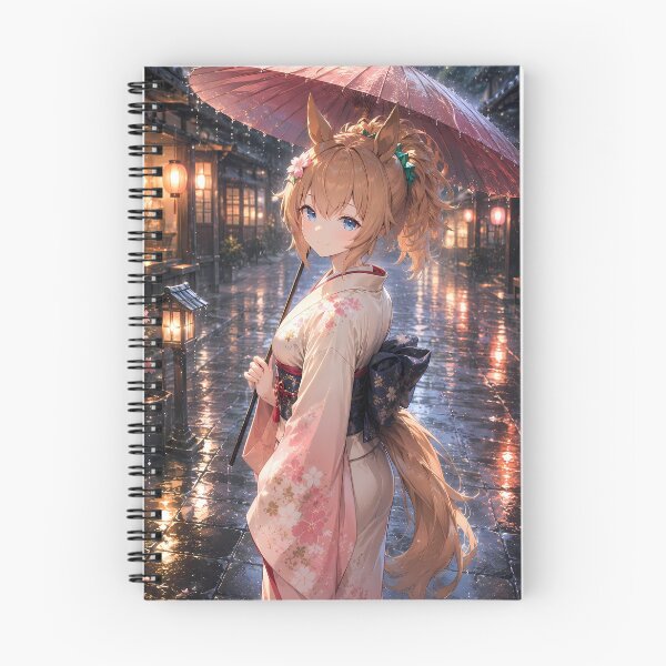 Item preview, Taiki Shuttle Uma Musume Rainy Kimono Lantern Street designed and sold by mildaclairmo.