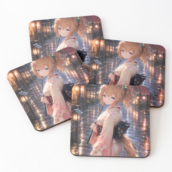 Item preview, Taiki Shuttle Uma Musume Rainy Kimono Lantern Street designed and sold by mildaclairmo.