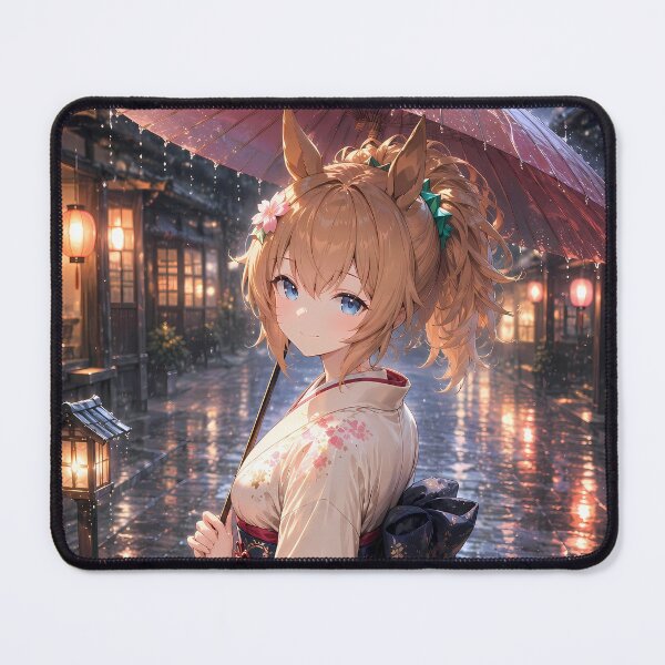 Item preview, Taiki Shuttle Uma Musume Rainy Kimono Lantern Street designed and sold by mildaclairmo.