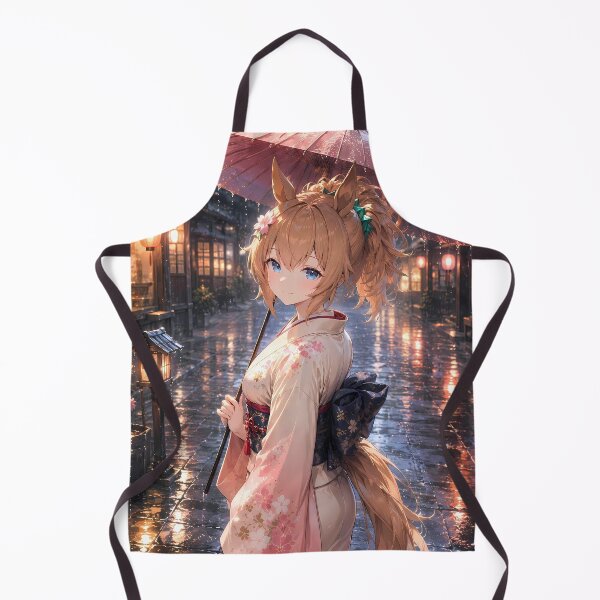 Item preview, Taiki Shuttle Uma Musume Rainy Kimono Lantern Street designed and sold by mildaclairmo.