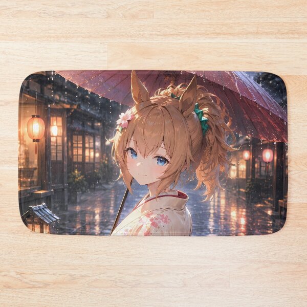 Item preview, Taiki Shuttle Uma Musume Rainy Kimono Lantern Street designed and sold by mildaclairmo.