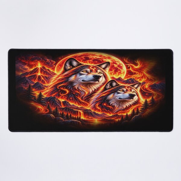 Item preview, Fire Wolves – Guardians of the Eternal Flame designed and sold by TroviTutto.