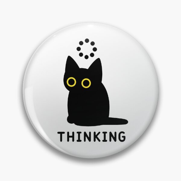Item preview, Thinking Black Cat Loading an Idea designed and sold by Lino_1906.