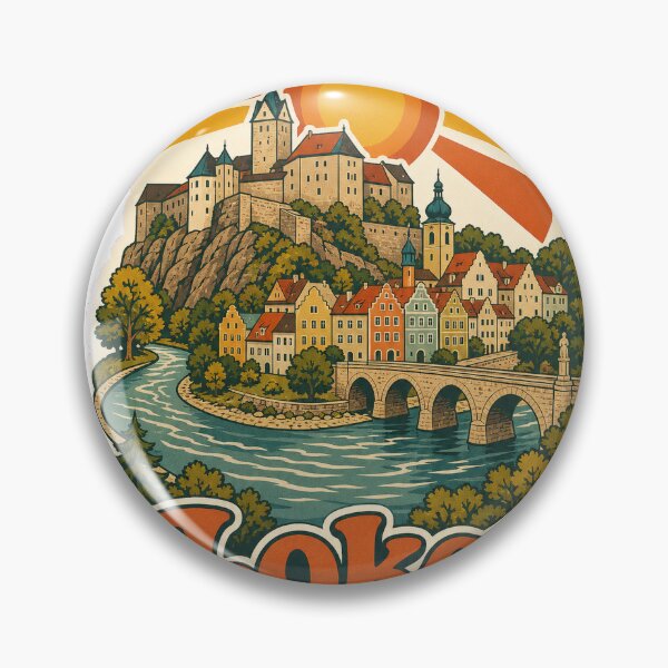 Item preview, Loket Czechia Travel Souvenir - Retro Illustration designed and sold by VisualArtsOasis.