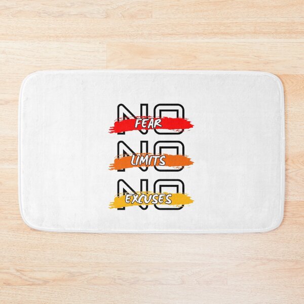 Item preview, No Fear No Limits No Excuses Motivational Typography designed and sold by serotonin75114.