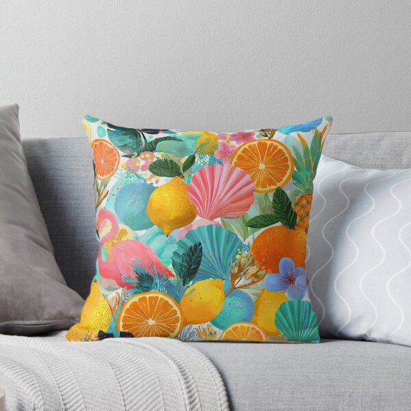 Item preview, Summer Fantasy Seashells, Fruit and Flamingo Colorful Pattern designed and sold by DEC02.