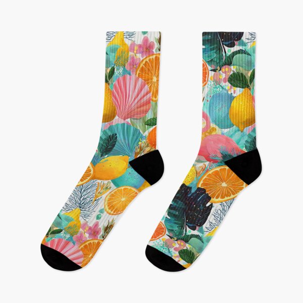 Item preview, Summer Fantasy Seashells, Fruit and Flamingo Colorful Pattern designed and sold by DEC02.