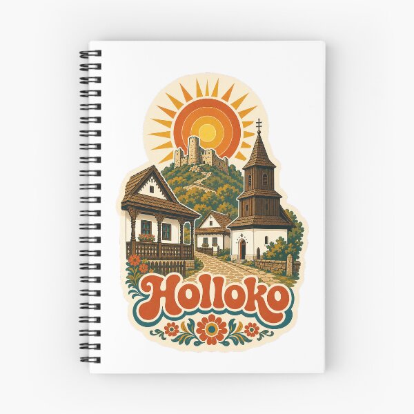 Item preview, Holloko Hungary Travel Souvenir - Retro Illustration designed and sold by VisualArtsOasis.