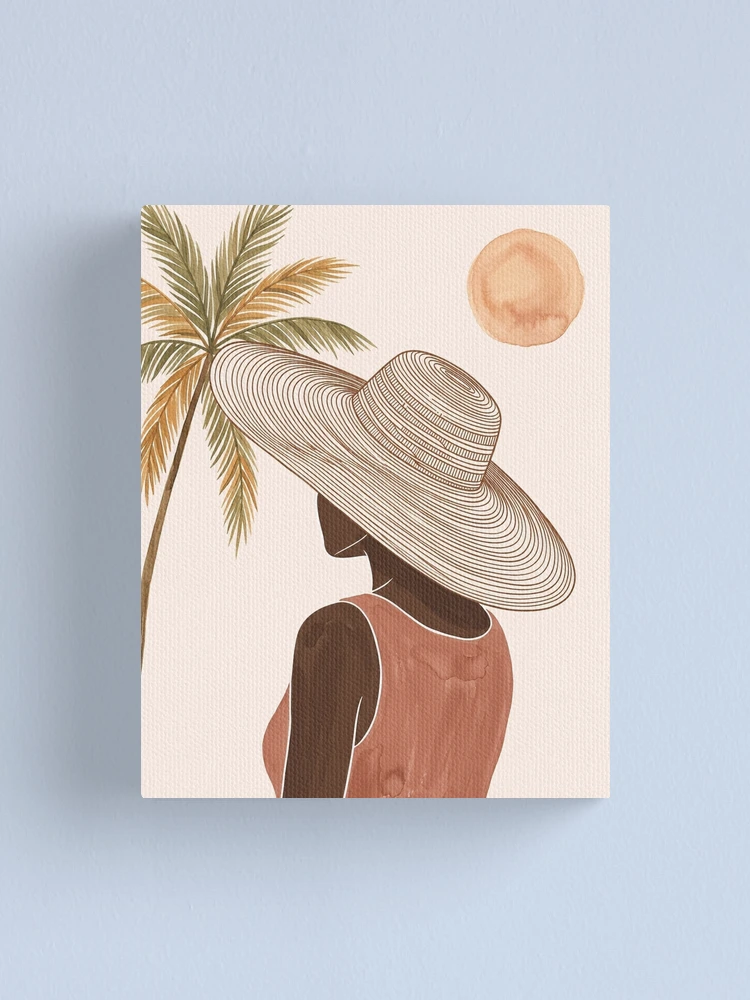 Sunlit Beach Stroll Canvas Print