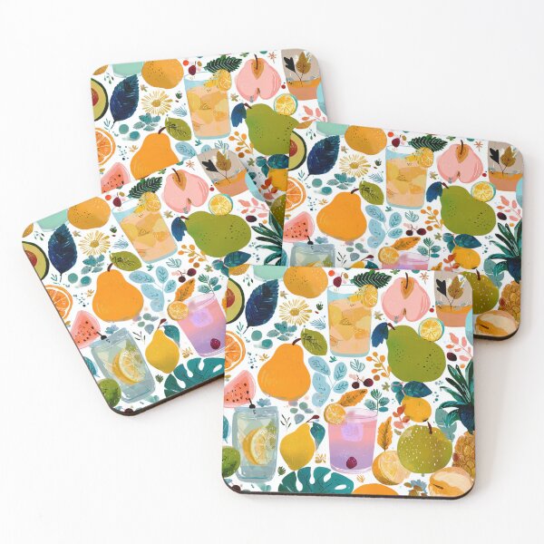 Item preview, Summer Fun Colorful Fruit With Summer Drinks Pattern  designed and sold by DEC02.