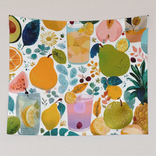 Item preview, Summer Fun Colorful Fruit With Summer Drinks Pattern  designed and sold by DEC02.