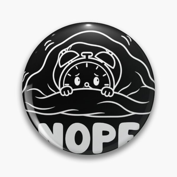 Item preview, Nope Alarm Clock Funny Minimalist Design – Sleep Humor designed and sold by SakuraHQ.