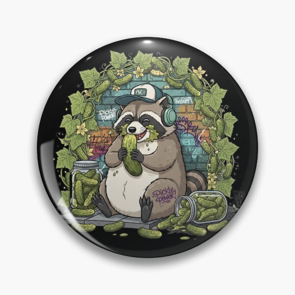 Item preview, Raccoon Eating Pickles designed and sold by Positive&FunnyThings.