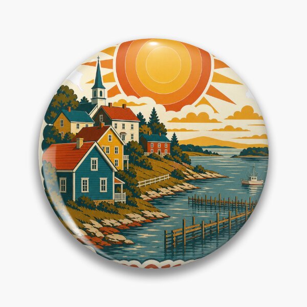 Item preview, Kamouraska Canada Travel Souvenir - Retro Illustration designed and sold by VisualArtsOasis.