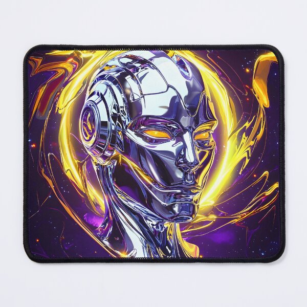Item preview, 3d Render Of Chrome Android Face, Vibrant designed and sold by Checho30.