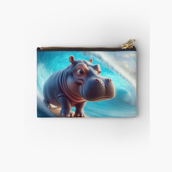 Item preview, Hippopotamus surfing at The beach designed and sold by JALNERVION SHOP.