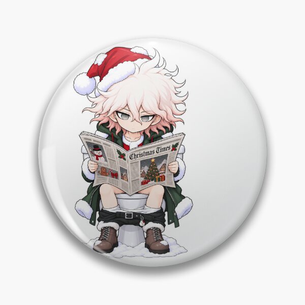 Item preview, Nagito Komaeda Danganronpa Christmas Toilet Newspaper Humor designed and sold by mildaclairmo.