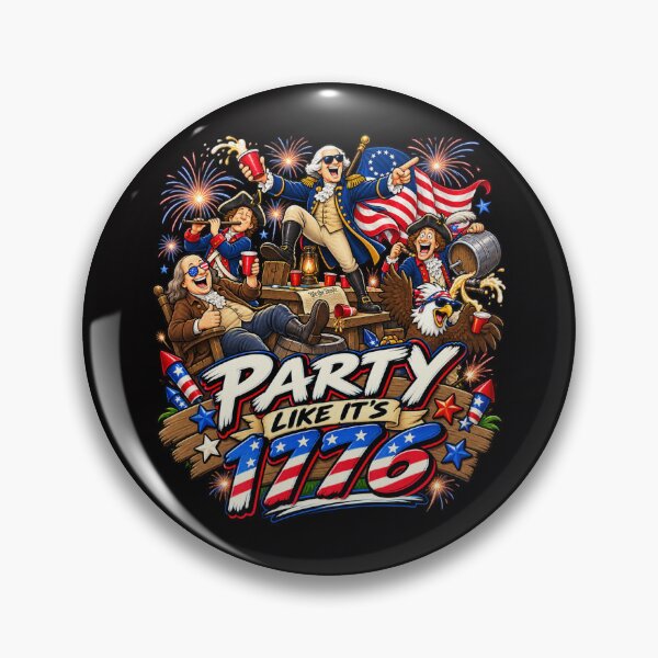 Item preview, Party Like It’s 1776 Patriotic Cartoon designed and sold by BluntLines.