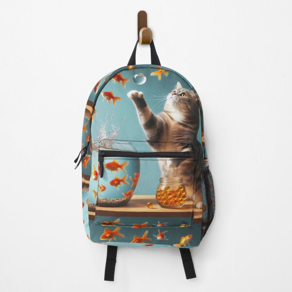 Item preview, Cat trying to capture a fish designed and sold by JALNERVION SHOP.