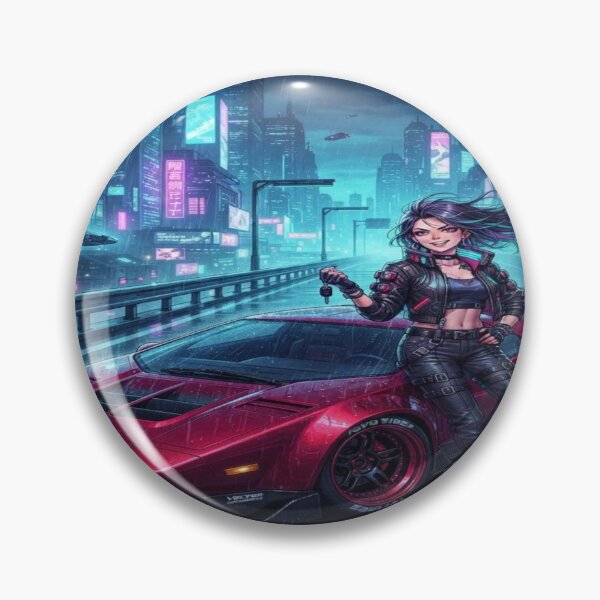 Item preview,  Cyberpunk Crimson Wedge - Future Supercar Art designed and sold by JMAVILA ART.