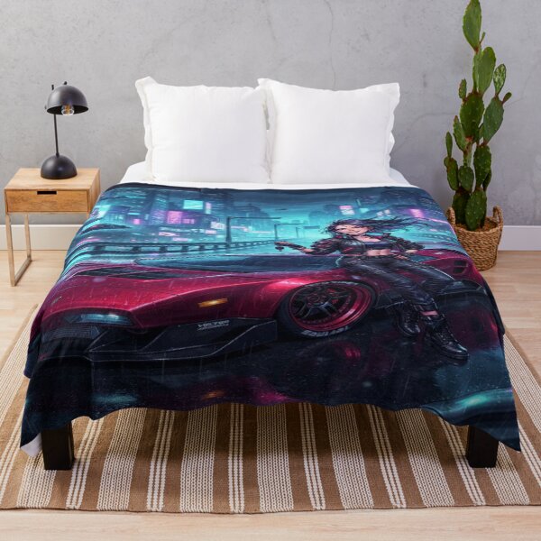 Item preview, Cyberpunk Crimson Wedge - Future Supercar Art designed and sold by JMAVILA ART.