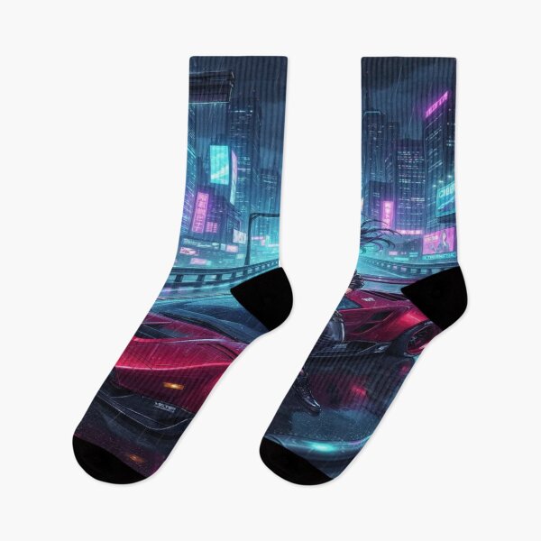 Item preview,  Cyberpunk Crimson Wedge - Future Supercar Art designed and sold by JMAVILA ART.
