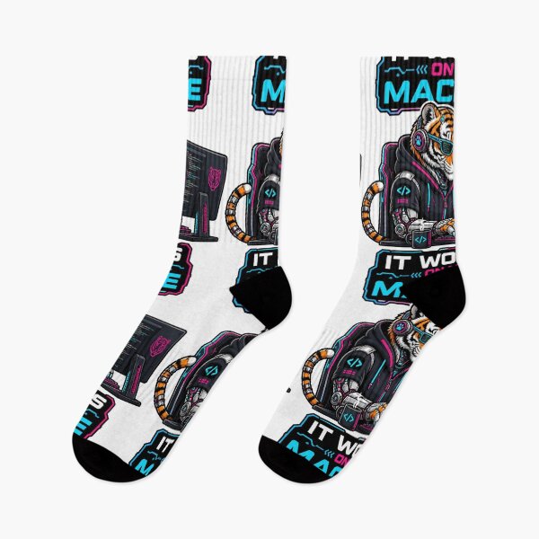 Item preview, Funny Cyberpunk Tiger Developer - It Works On My Machine designed and sold by MargaretPolanco.