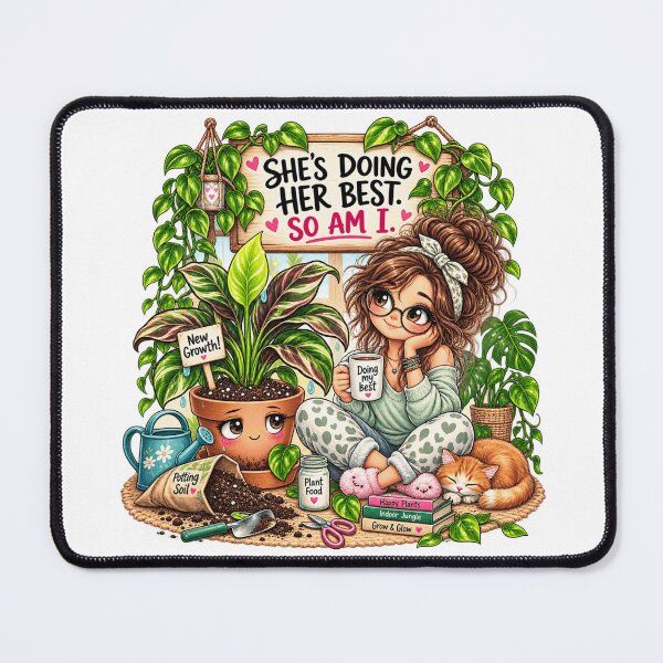 Item preview, She’s Doing Her Best So Am I – Funny Plant Mom designed and sold by CottageGardenCo.