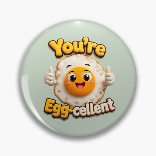 Item preview, Cute "You're  Egg-cellent" | Kawaii Food Fried Egg Pun designed and sold by Moons Studio.