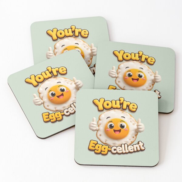 Item preview, Cute "You're  Egg-cellent" | Kawaii Food Fried Egg Pun designed and sold by Moons Studio.