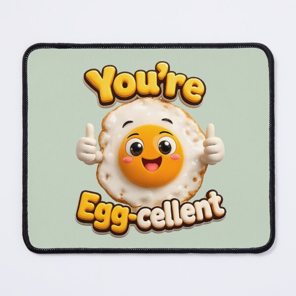 Item preview, Cute "You're  Egg-cellent" | Kawaii Food Fried Egg Pun designed and sold by Moons Studio.