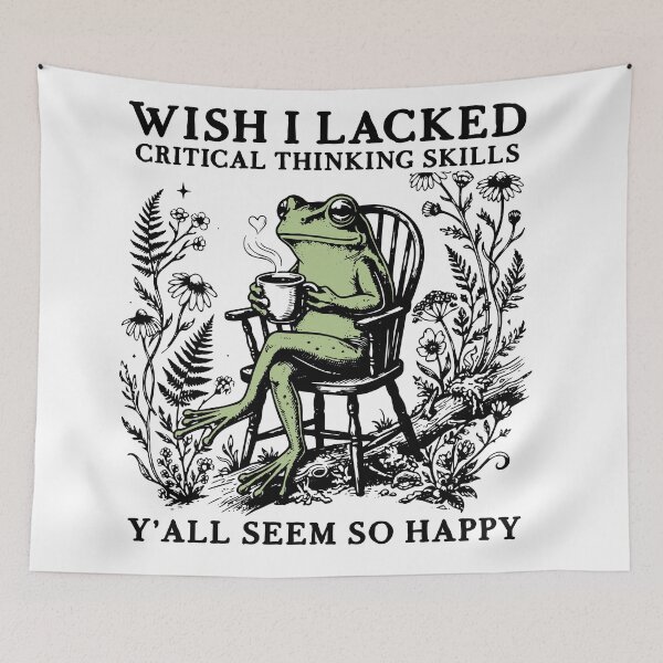 Item preview, Smart Frog with Coffee in Forest designed and sold by surgedesigns.