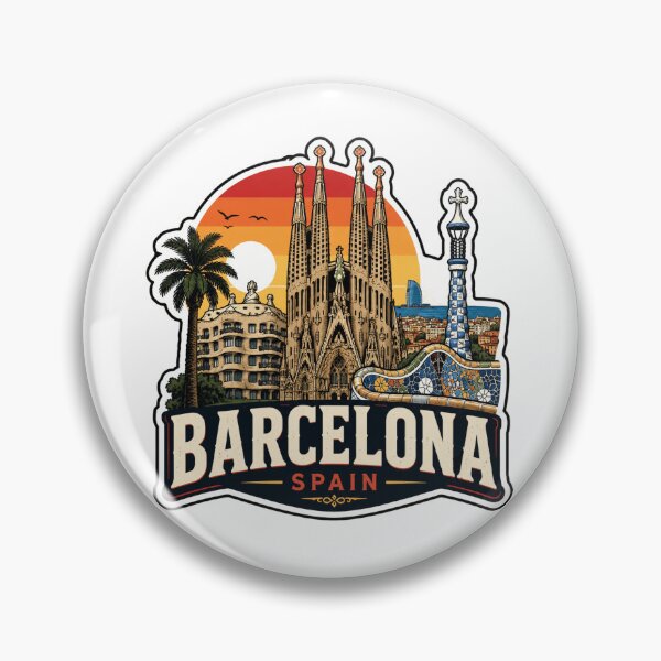 Item preview, Vintage Barcelona Spain Sagrada Familia Travel Badge designed and sold by k3rstman1.