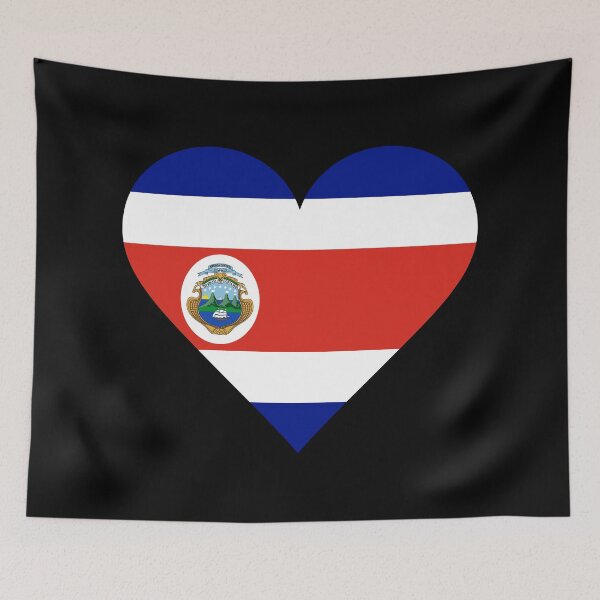 Item preview, Costa Rica Heart Flag Graphic designed and sold by NTGUILTY.