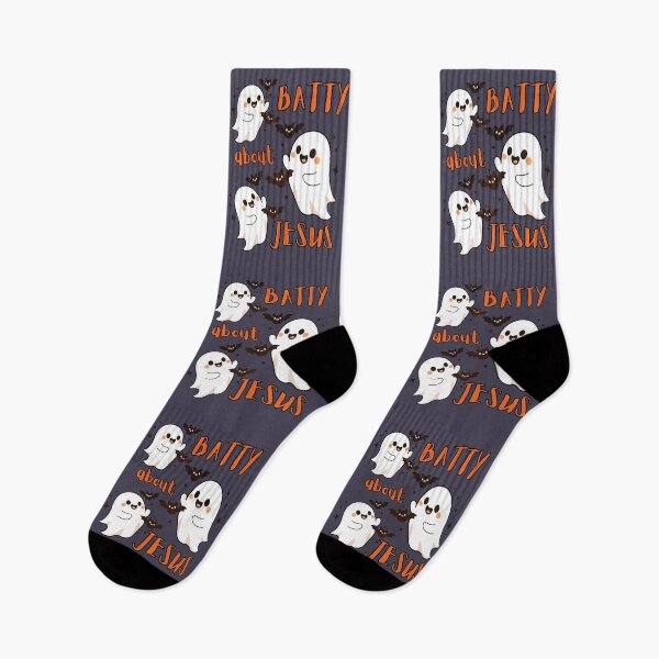 Item preview, Batty About Love Jesus Holy Ghost Spooky Season Cute Bats Fall Autumn designed and sold by Forevermore.