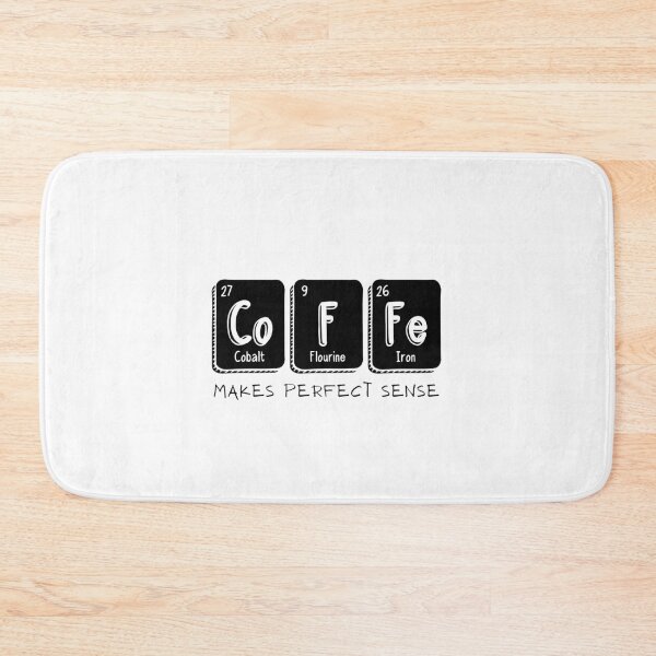 Item preview, Co F Fe Coffee Periodic Table Science Pun Typography designed and sold by serotonin75114.