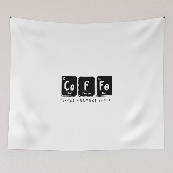 Item preview, Co F Fe Coffee Periodic Table Science Pun Typography designed and sold by serotonin75114.