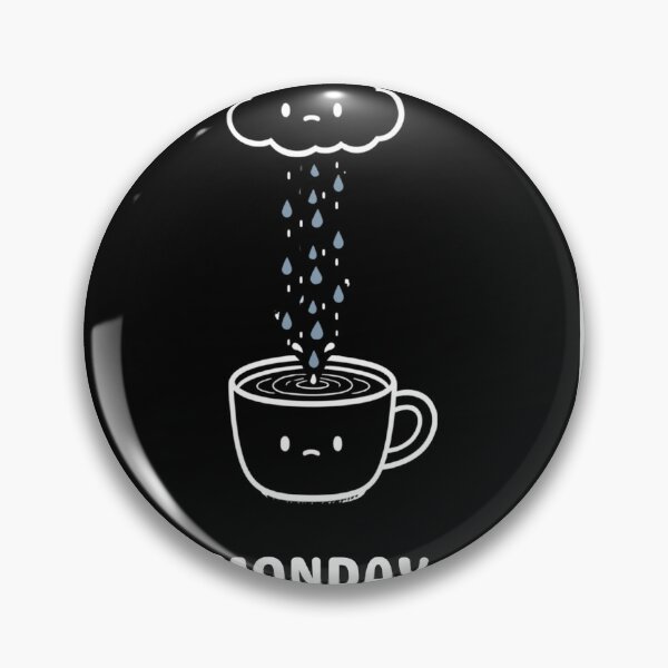 Item preview, Monday Coffee Cloud Funny Minimalist Design – Rainy Day Humor designed and sold by SakuraHQ.