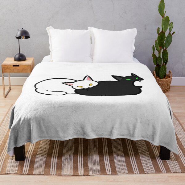 Item preview, Playful Black Cat Biting White Cat designed and sold by Lino_1906.
