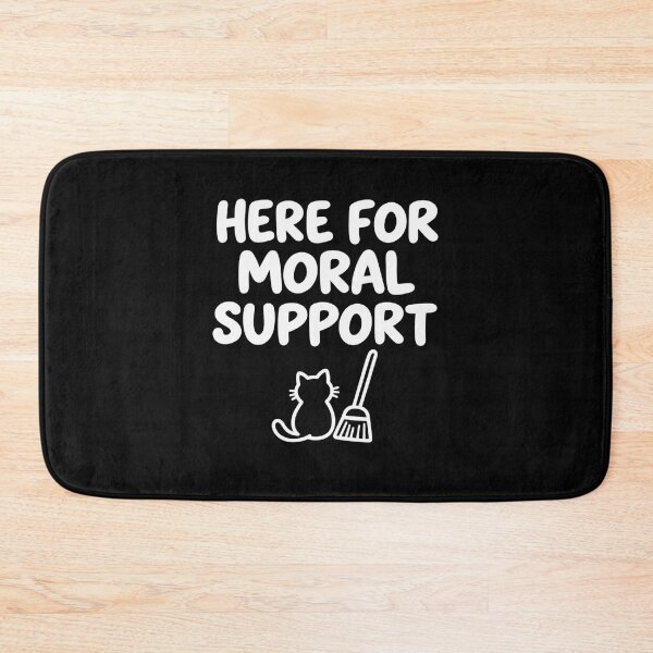 Item preview, Here for Moral Support - Funny Witchy Cat Humor designed and sold by yodaddydesigns.