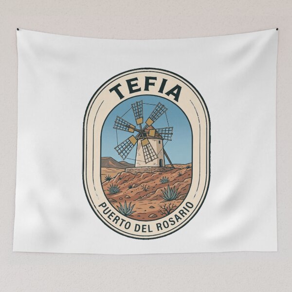 Item preview, Vintage Tefia Fuerteventura Windmill Puerto Del Rosario designed and sold by k3rstman1.