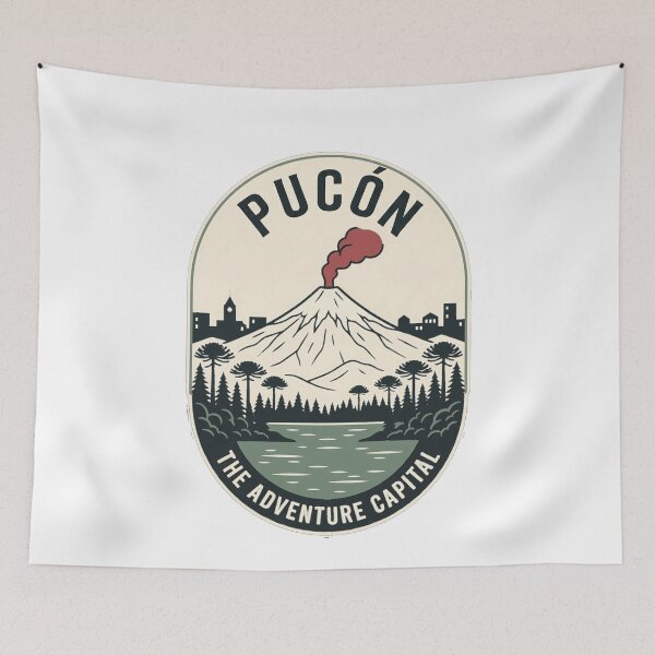 Item preview, Vintage Pucon Chile Villarrica Volcano Adventure Travel designed and sold by k3rstman1.