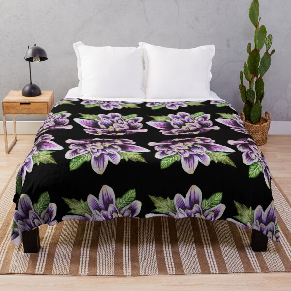Item preview, Purple Chrysanthemum with Leaf Pattern 2 C2 designed and sold by nastiaart.