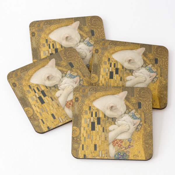 Item preview, The Grooming - Gustav Klimt Cat Art Parody designed and sold by TheCatIsOnMyLap.
