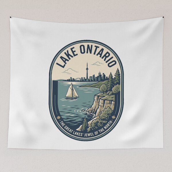 Item preview, Vintage Lake Ontario Toronto Skyline Nautical Badge designed and sold by k3rstman1.