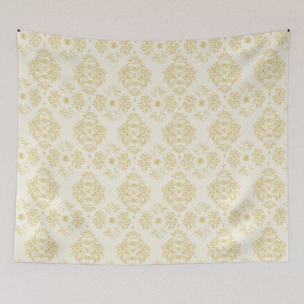 Item preview, Yellow on Cream Retro Modern Toile de Jouy Pattern | Cottagecore designed and sold by sheseddit.