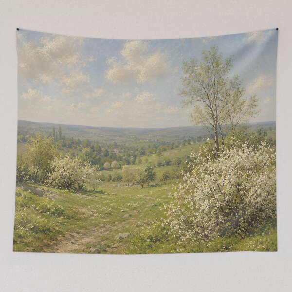 Item preview, Peaceful Spring Countryside Path – Impressionist Meadow Landscape Art designed and sold by GutyzDesignsES.