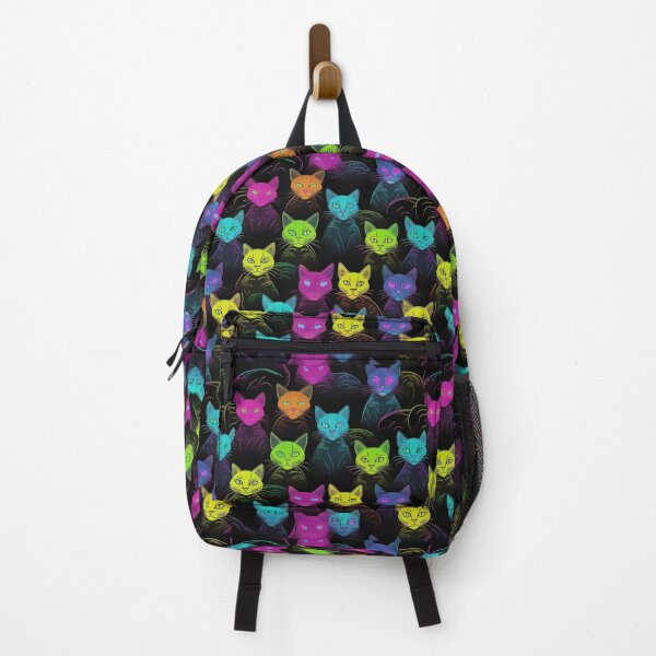 Item preview, Neon Cat heads pattern designed and sold by JALNERVION SHOP.