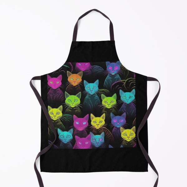 Item preview, Neon Cat heads pattern designed and sold by JALNERVION SHOP.